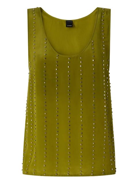 PINKO embellished scoop-neck top - Green - zdjęcie produktu nr 1