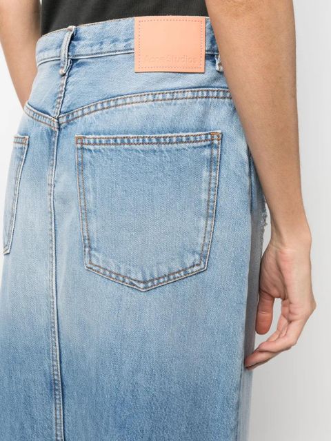 Acne Studios high-waisted denim maxi skirt - Blue