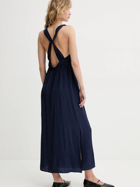 Sessun sukienka kolor granatowy maxi prosta 25205036
