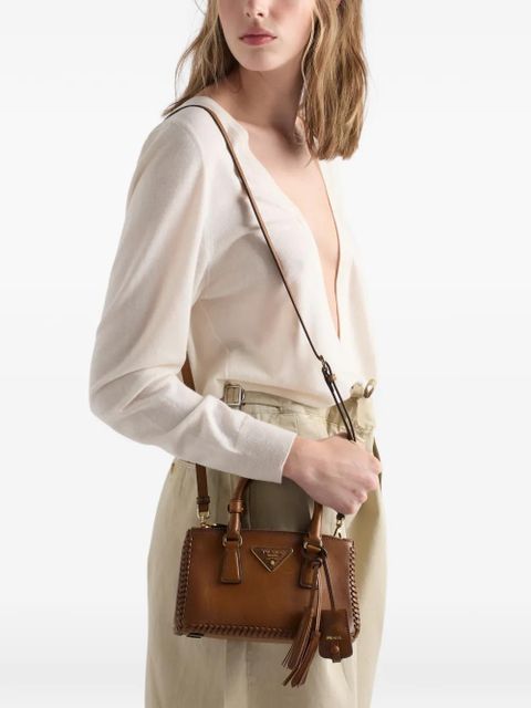Prada Galleria leather mini bag - Brown - zdjęcie produktu nr 2