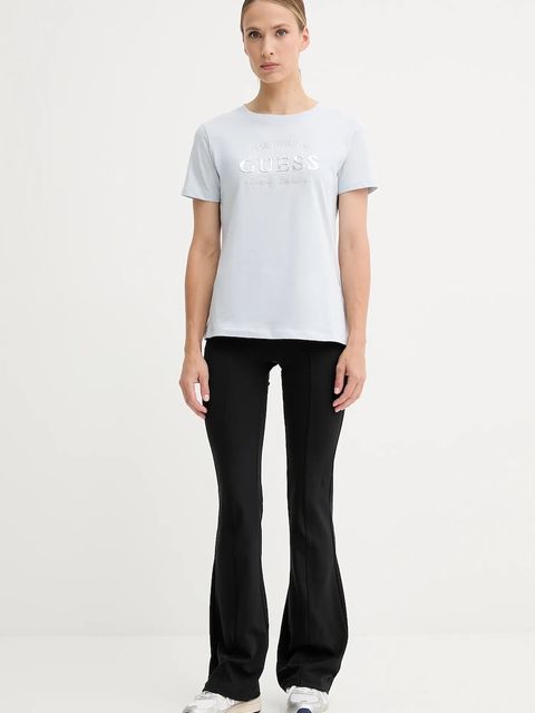 Guess t-shirt bawełniany NINA damski kolor niebieski V5YI12 J1314 - zdjęcie produktu nr 2