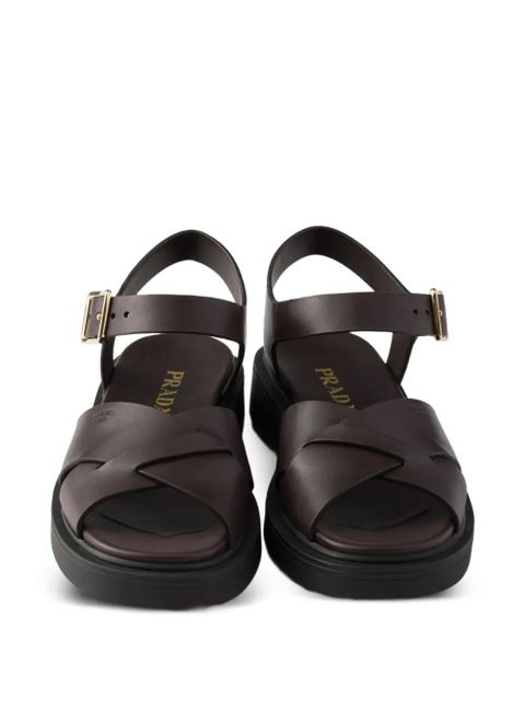 Prada leather sandals - Brown