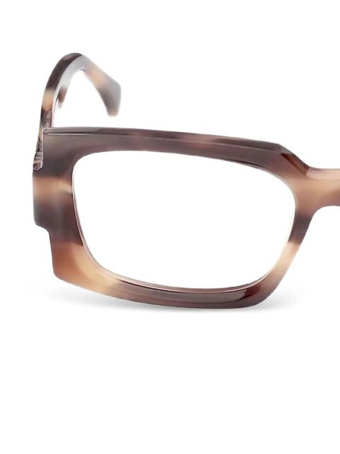 Max Mara Eyewear rectangle-frame glasses - Brown - zdjęcie produktu nr 2