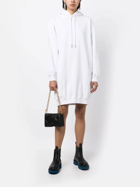 Off-White diag-print cotton hoodie dress