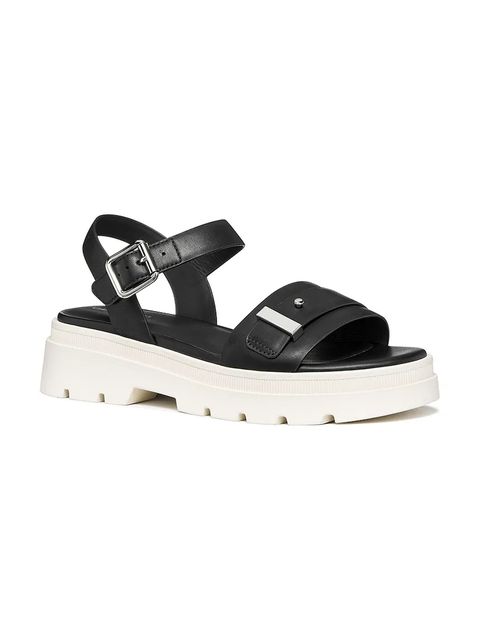 Geox sandały na płaskim obcasie damskie skórzane AACTERSB - zdjęcie produktu nr 1