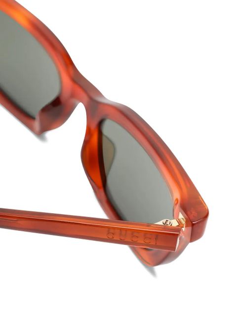 Gucci Eyewear rectangular-frame sunglasses - Orange