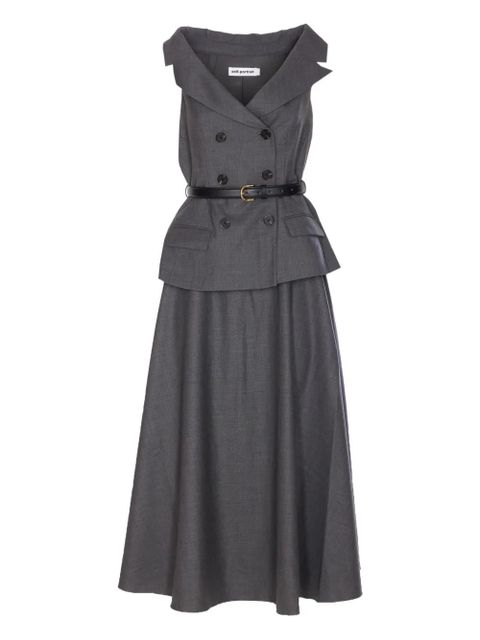 Self-Portrait double-breasted belted dress - Grey - zdjęcie produktu nr 1
