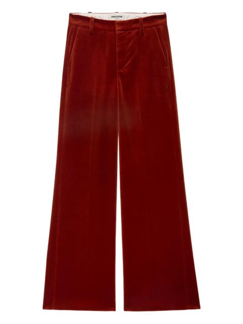 Zadig&Voltaire wide-leg velvet trousers - Red - zdjęcie produktu nr 1