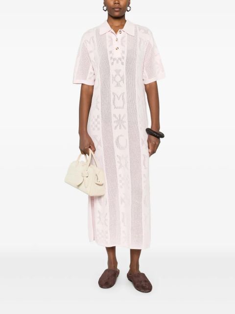 Nanushka polo neck patterned dress - Pink