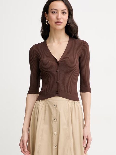 Twinset kardigan damski z dodatkiem jedwabiu - zdjęcie produktu nr 1