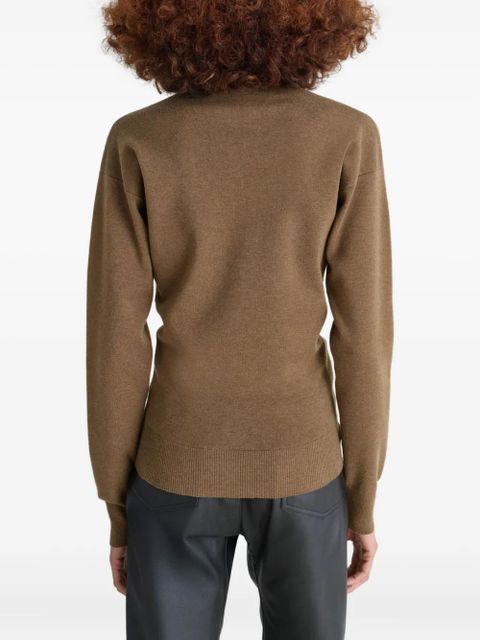 LEMAIRE turtleneck buttoned cardigan - Brown