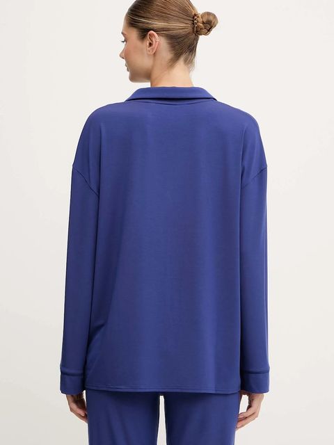 BOSS koszula piżamowa BOSS Sheen_Shirt damska kolor niebieski 50545588