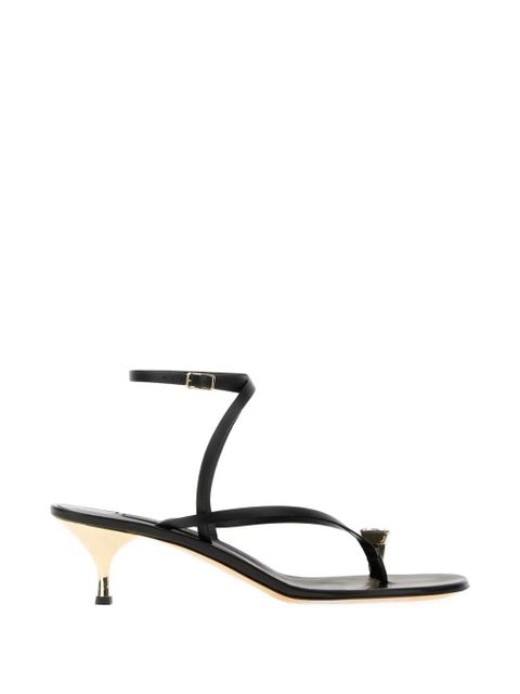 Casadei crystal-embellished wrap-around sandals - Black - zdjęcie produktu nr 1