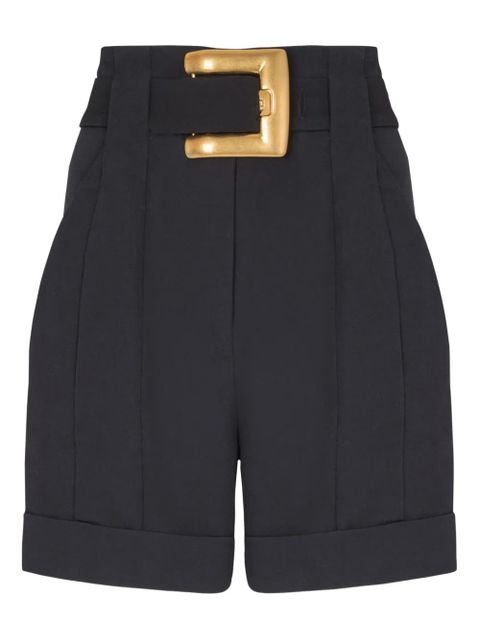 Balmain belted-waist shorts - Black - zdjęcie produktu nr 1