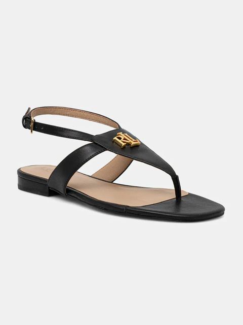 Lauren Ralph Lauren sandały skórzane Everley damskie kolor czarny 802959145001 - zdjęcie produktu nr 1