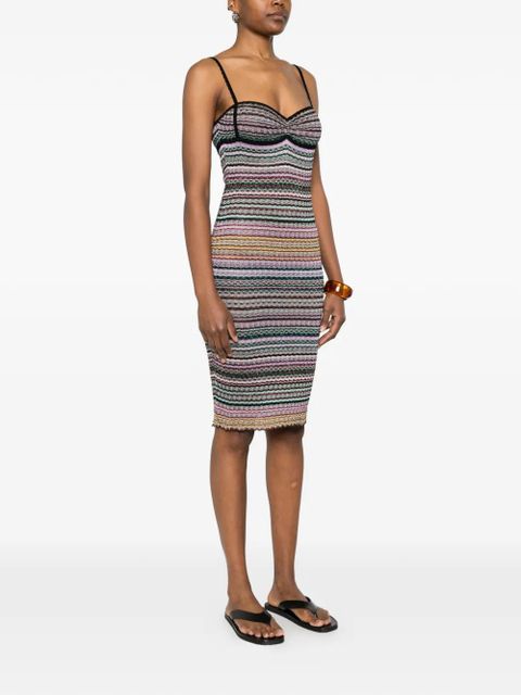 Missoni striped trim dress - Yellow