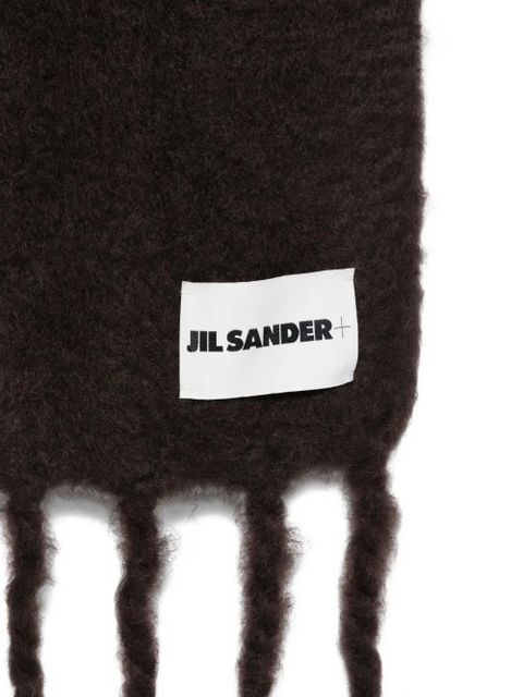 Jil Sander fringed wool scarf - Brown - zdjęcie produktu nr 2