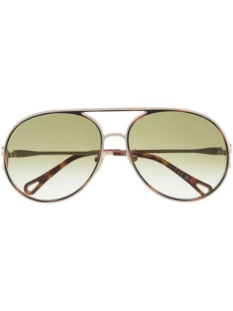 Chloé Eyewear Austine oversized sunglasses - Gold - zdjęcie produktu nr 1