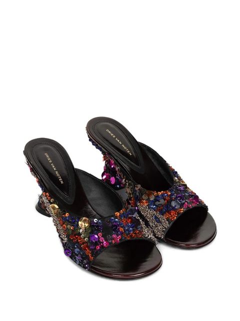 DRIES VAN NOTEN embellished open-toe sandals - Black - zdjęcie produktu nr 2