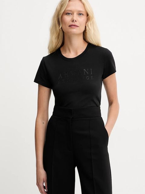 Armani Exchange t-shirt damski kolor czarny XW001349 AF17173 - zdjęcie produktu nr 1