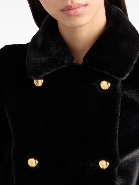 Prada Aspen double-breasted coat - Black