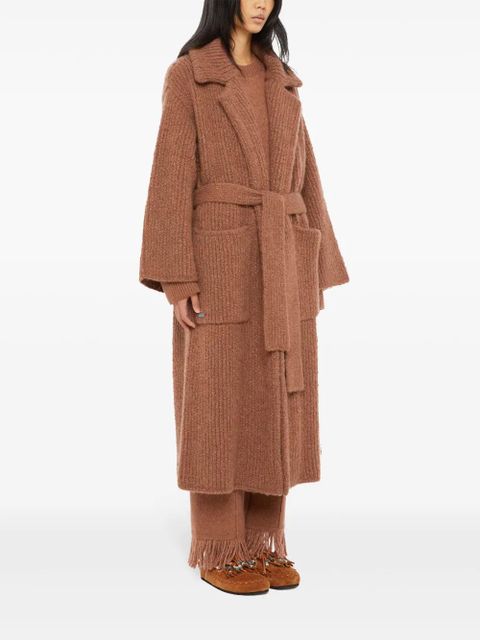 Alanui knitted robe coat - Brown