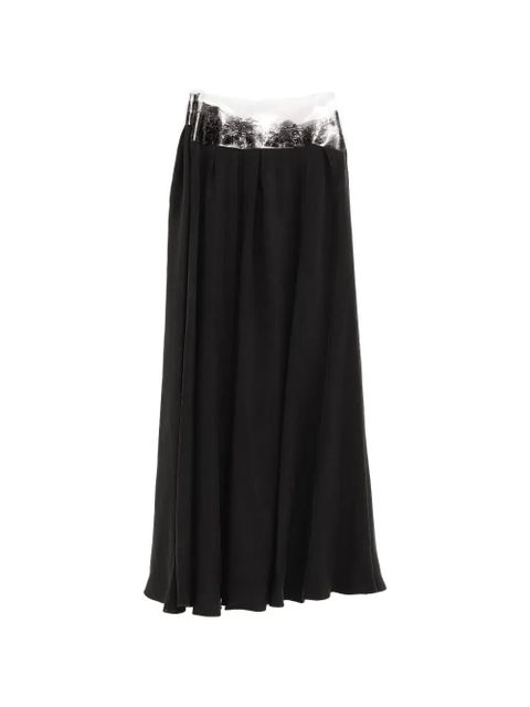 Maison Margiela lace-trim pleated skirt - Black - zdjęcie produktu nr 2