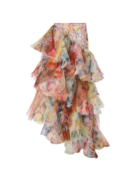 ZIMMERMANN Luna Fanned maxi skirt - Pink - zdjęcie produktu nr 1