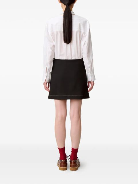 Claudie Pierlot contrast-stitch mini skirt - Black