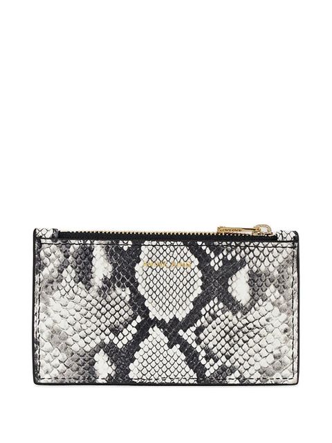 ANINE BING Lucy python zip wallet - White - zdjęcie produktu nr 1