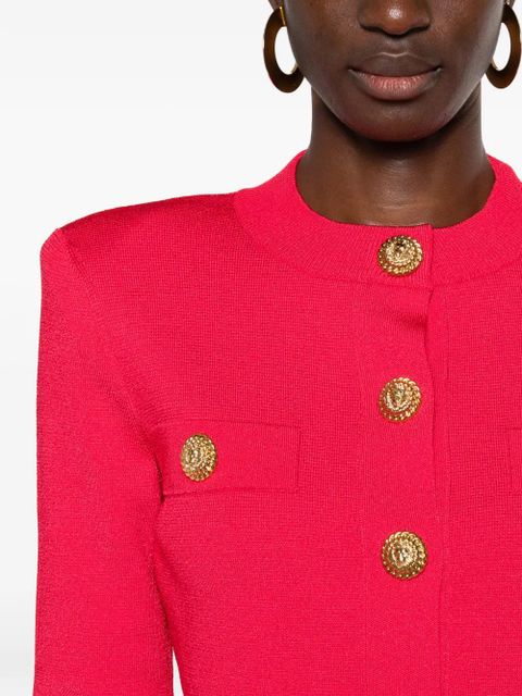 Balmain button boxy cardigan - Pink