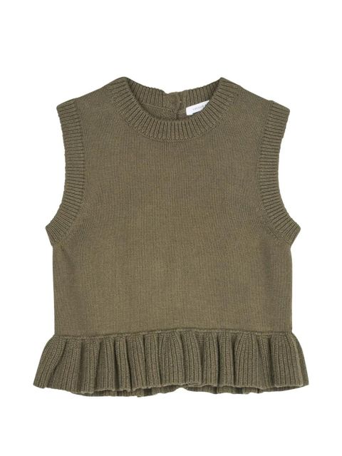 Cecilie Bahnsen Billie ruffled vest - Green - zdjęcie produktu nr 1