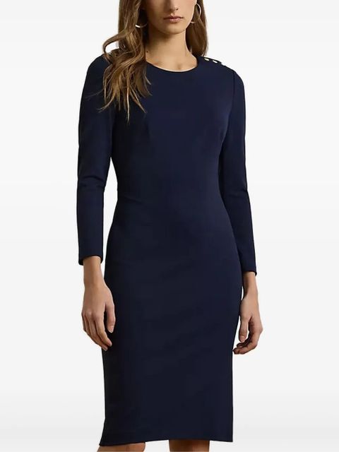 Lauren Ralph Lauren button-detail midi dress - Blue