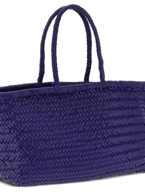 DRAGON DIFFUSION large Bamboo Triple Jump chevron-weave shoulder bag - Purple