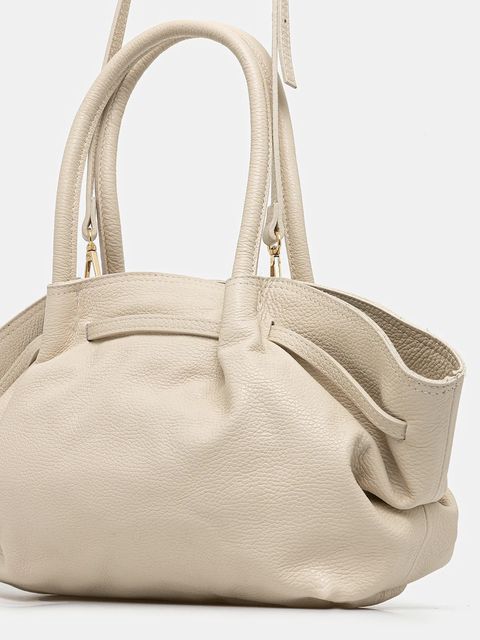 Answear.LAB torebka skórzana kolor beżowy