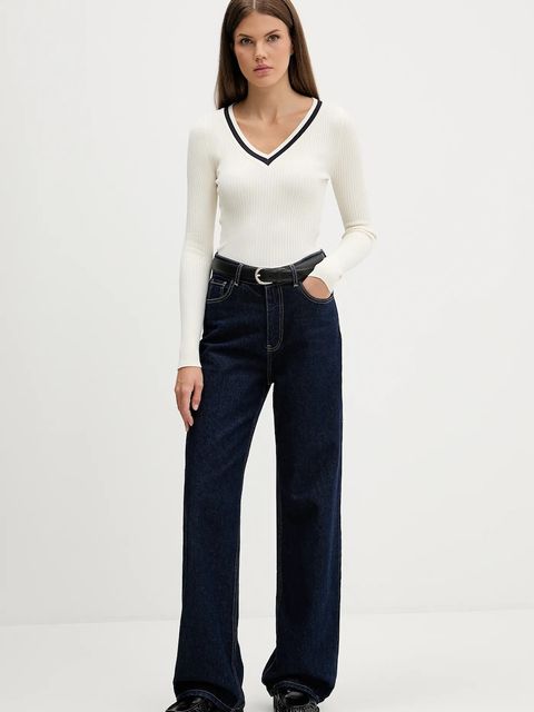 Guess Jeans sweter damski kolor beżowy lekki W5BR05 Z3P32 - zdjęcie produktu nr 2