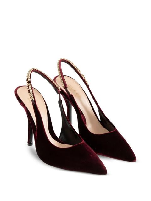 Gucci 105mm Signoria chain strap pumps - Red - zdjęcie produktu nr 2