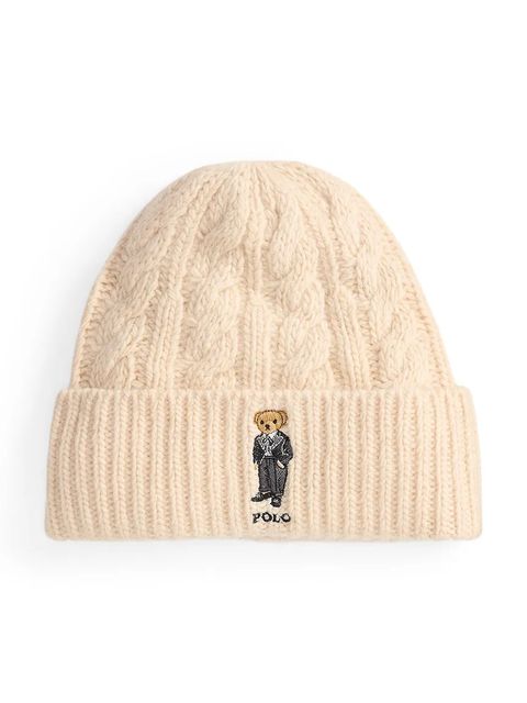 Polo Ralph Lauren czapka z dodatkiem wełny kolor beżowy 455P04647 - zdjęcie produktu nr 1