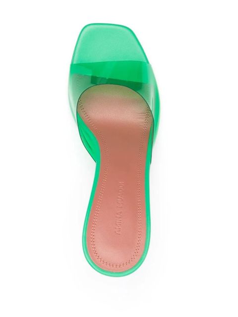 Amina Muaddi 95mm Lupita Glass sandals - Green