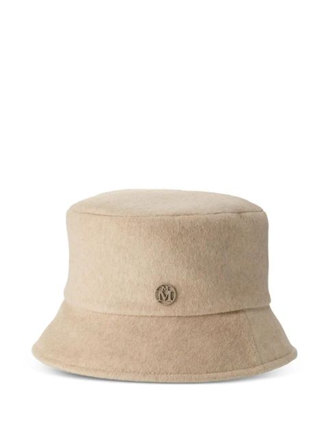 Maison Michel logo-plaque hat - Neutrals - zdjęcie produktu nr 1