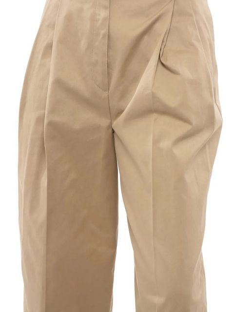 Prada pleated high-waisted trousers - Neutrals