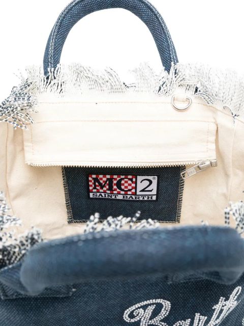 MC2 Saint Barth Colette fringed tote bag - Blue