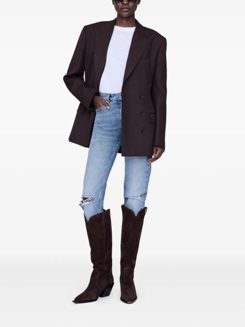 ANINE BING 70mm Tania suede knee-high boots - Brown