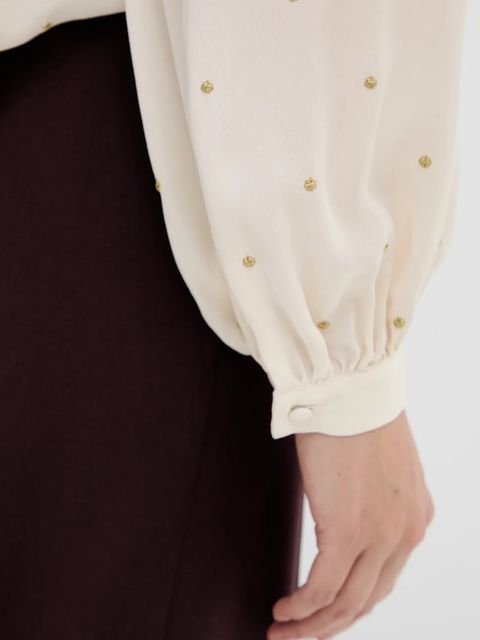 Twinset bluzka damska kolor beżowy wzorzysta 252TP2032