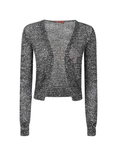 Missoni sequin-embellished open-knit cardigan - Grey - zdjęcie produktu nr 1