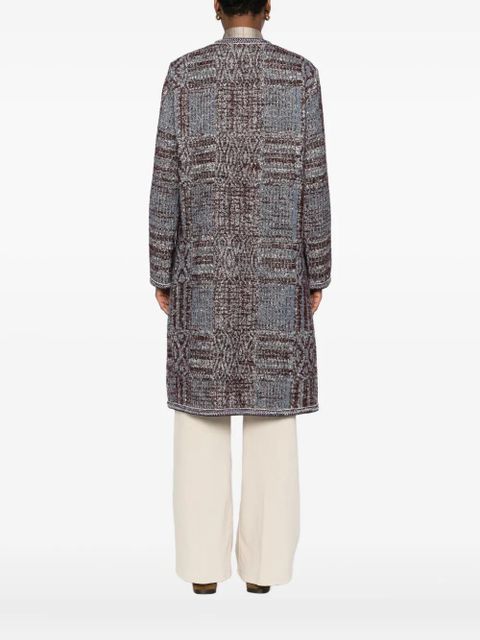 ETRO bouclé jacquard coat - Grey