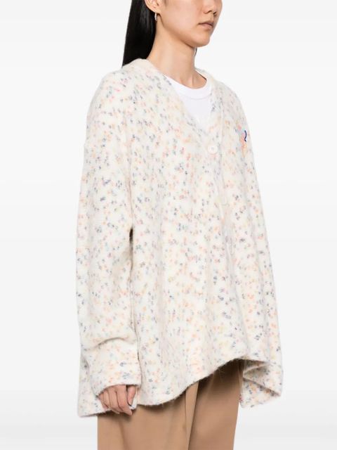 LOEWE logo-embroidered cardigan - White