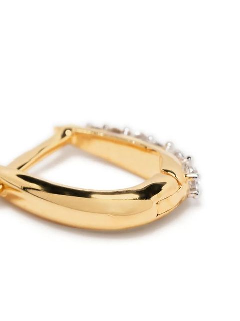 Missoma Claw crystal pavé huggie earrings - Gold