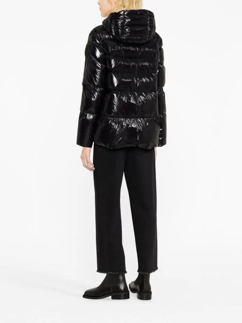 PINKO quilted hooded puffer jacket - Black