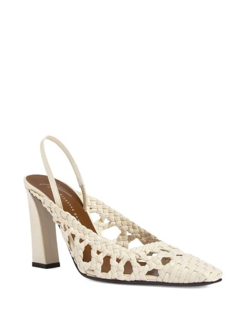 Giuseppe Zanotti 90mm Brendha Cage pumps - White - zdjęcie produktu nr 2